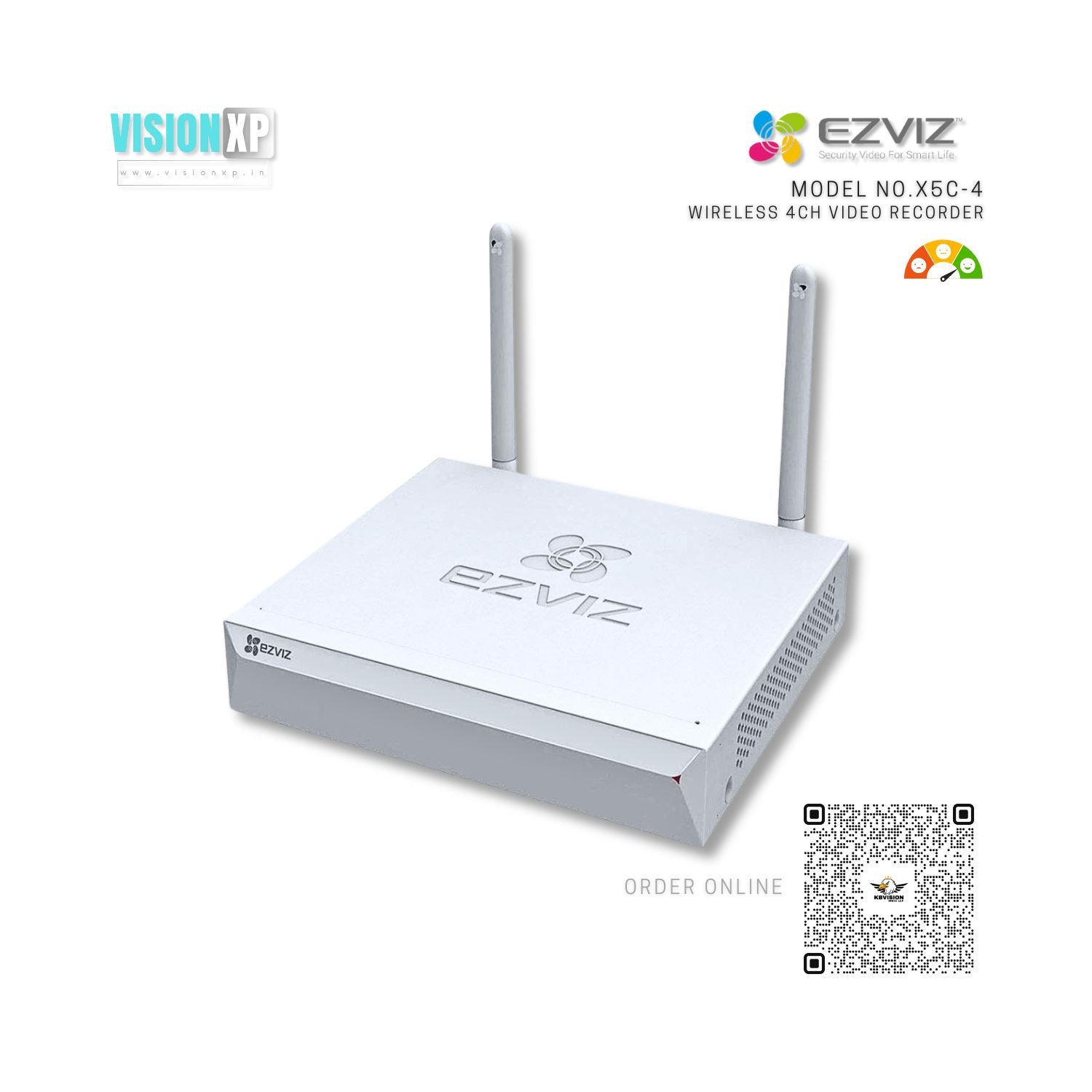 Ezviz X5C-4W Wireless 4Ch Network Video Recorder NVR for WiFi Camera Ezviz X5C-4W Wireless 4Ch Network Video Recorder NVR for WiFi Camera